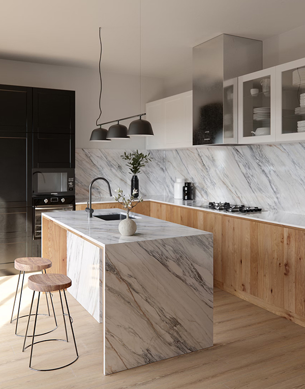 Mesada de cocina en Dekton Trance.