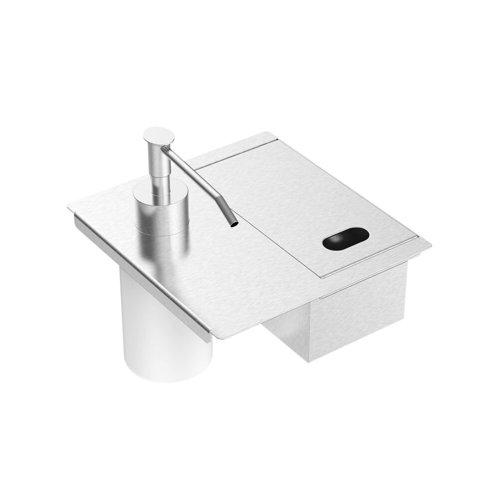 Soporte de esponja y dispenser de jabón líquido